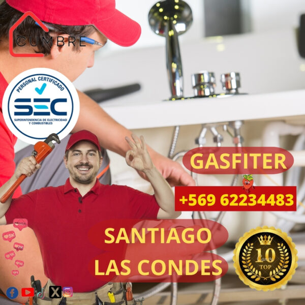 Gasfíter Las Condes, Santiago - gasfiter certificado SEC reparando una instalación de gas en Las Condes, Santiago